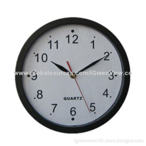 Hidden spy clock security camera with 3.7mm pinhole lens